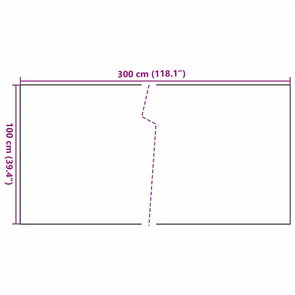 Balkonscherm 300x100 cm poly rattan antracietkleurig