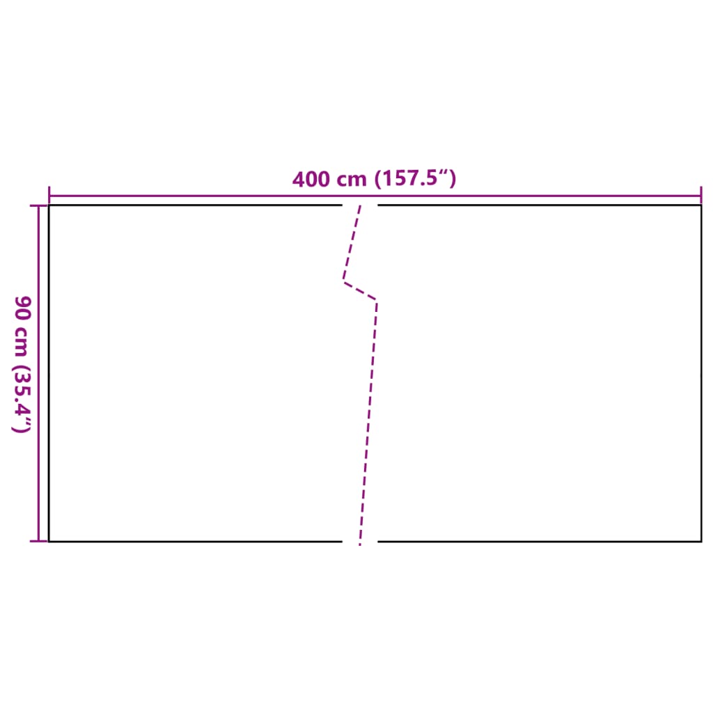 Balkonscherm 400x90 cm poly rattan antracietkleurig