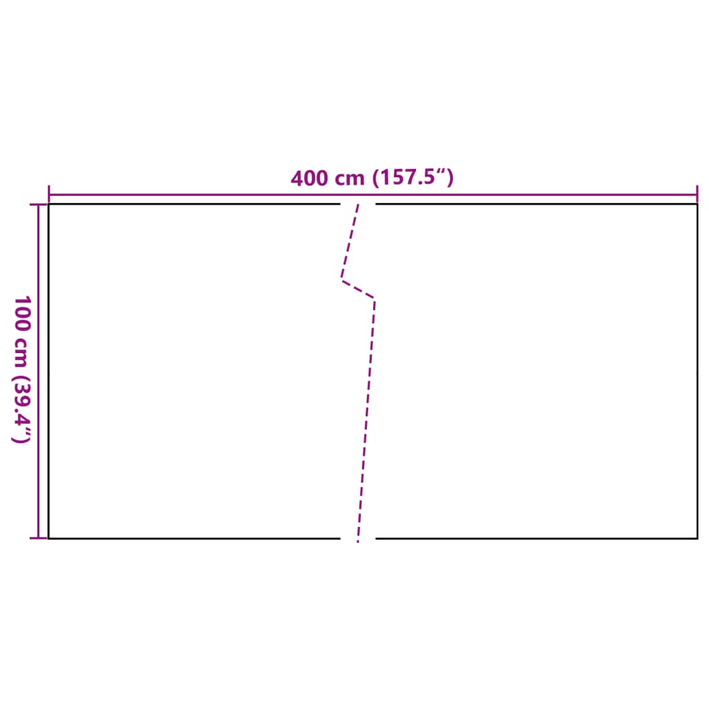 Balkonscherm 400x100 cm poly rattan antracietkleurig