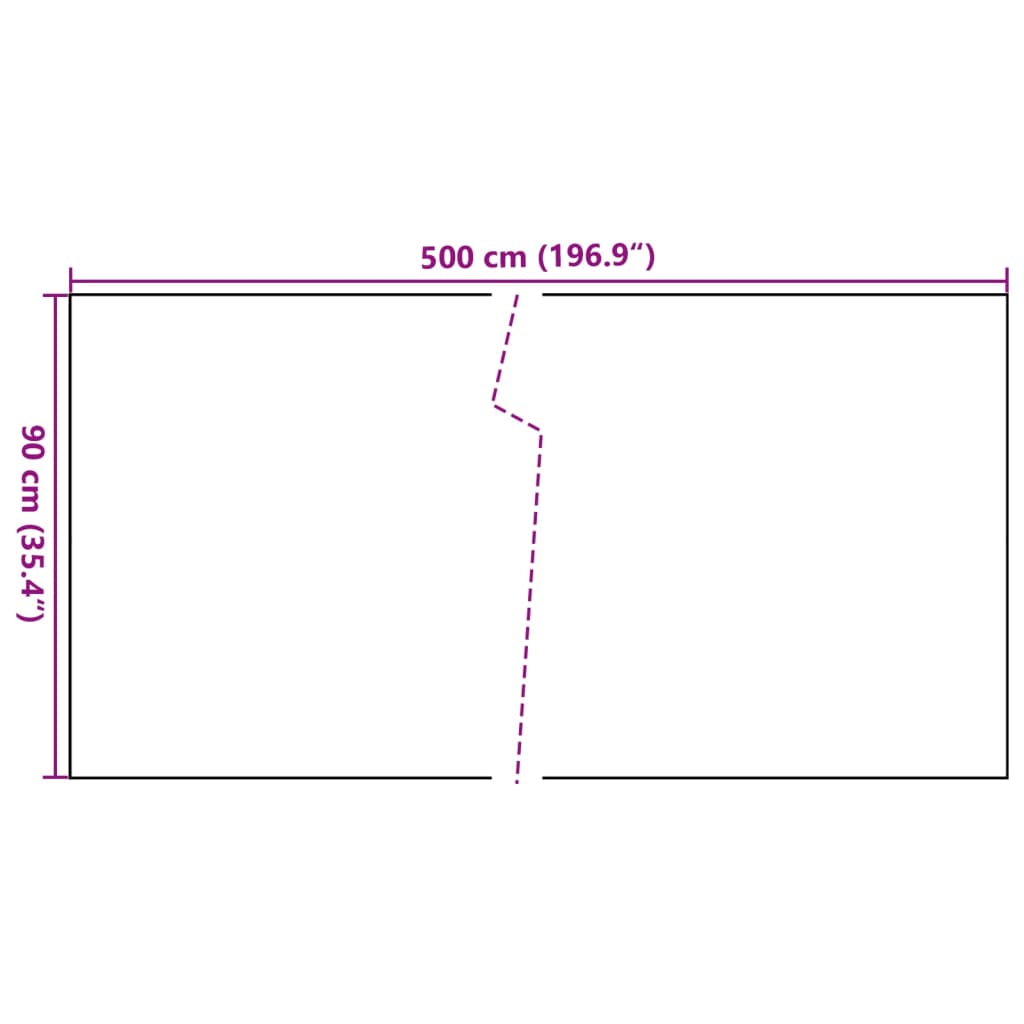 Balkonscherm 500x90 cm poly rattan antracietkleurig