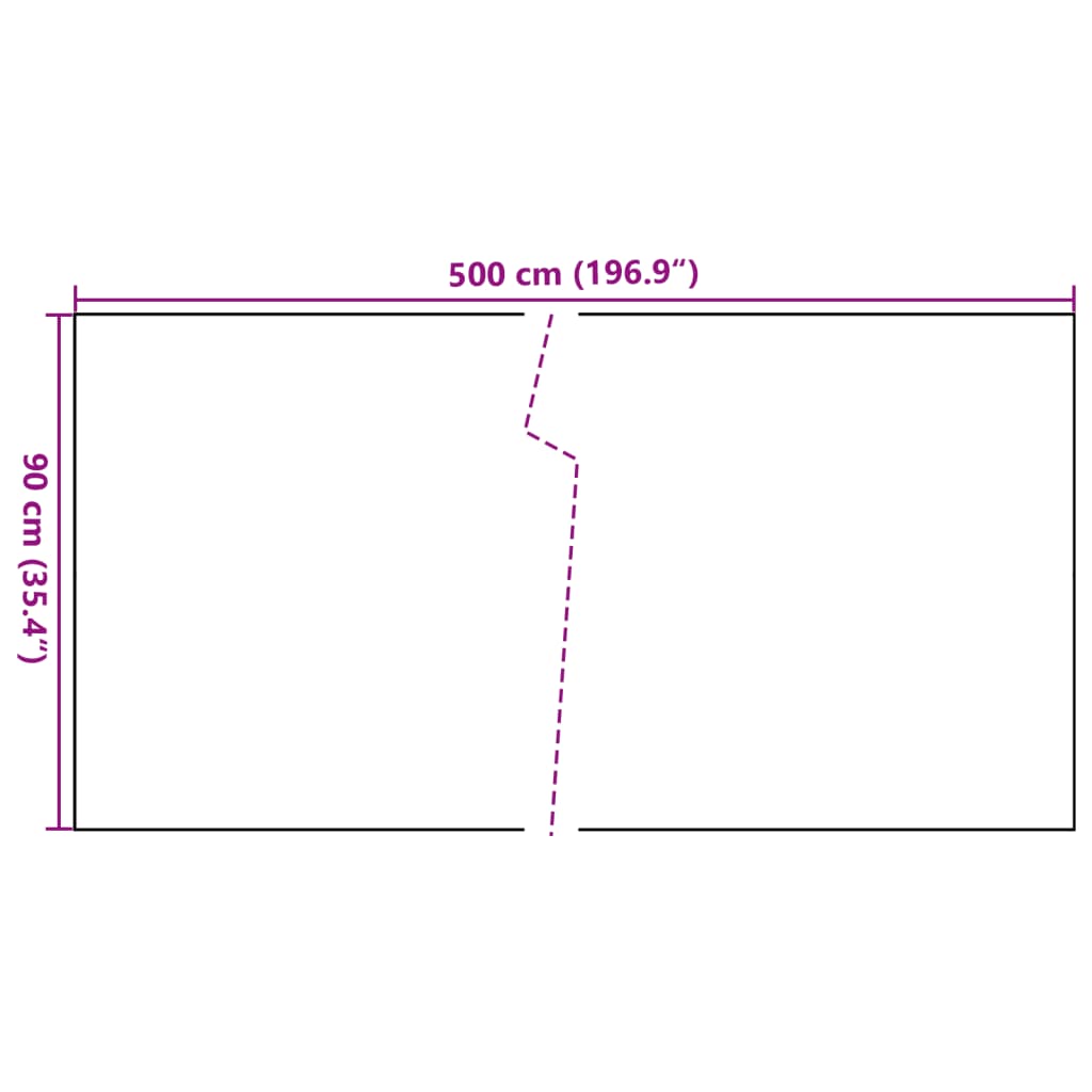 Balkonscherm 500x90 cm poly rattan antracietkleurig