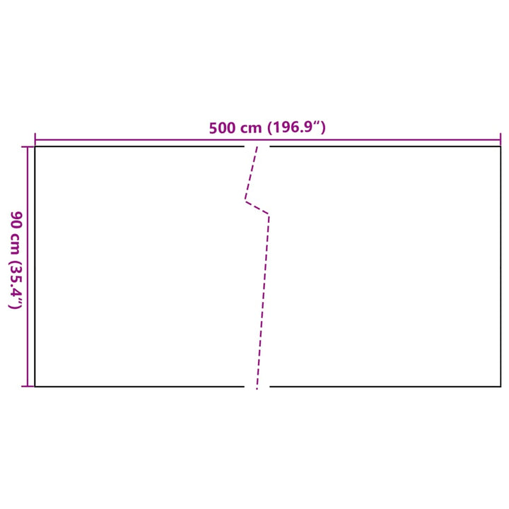 Balkonscherm 500x90 cm poly rattan antracietkleurig