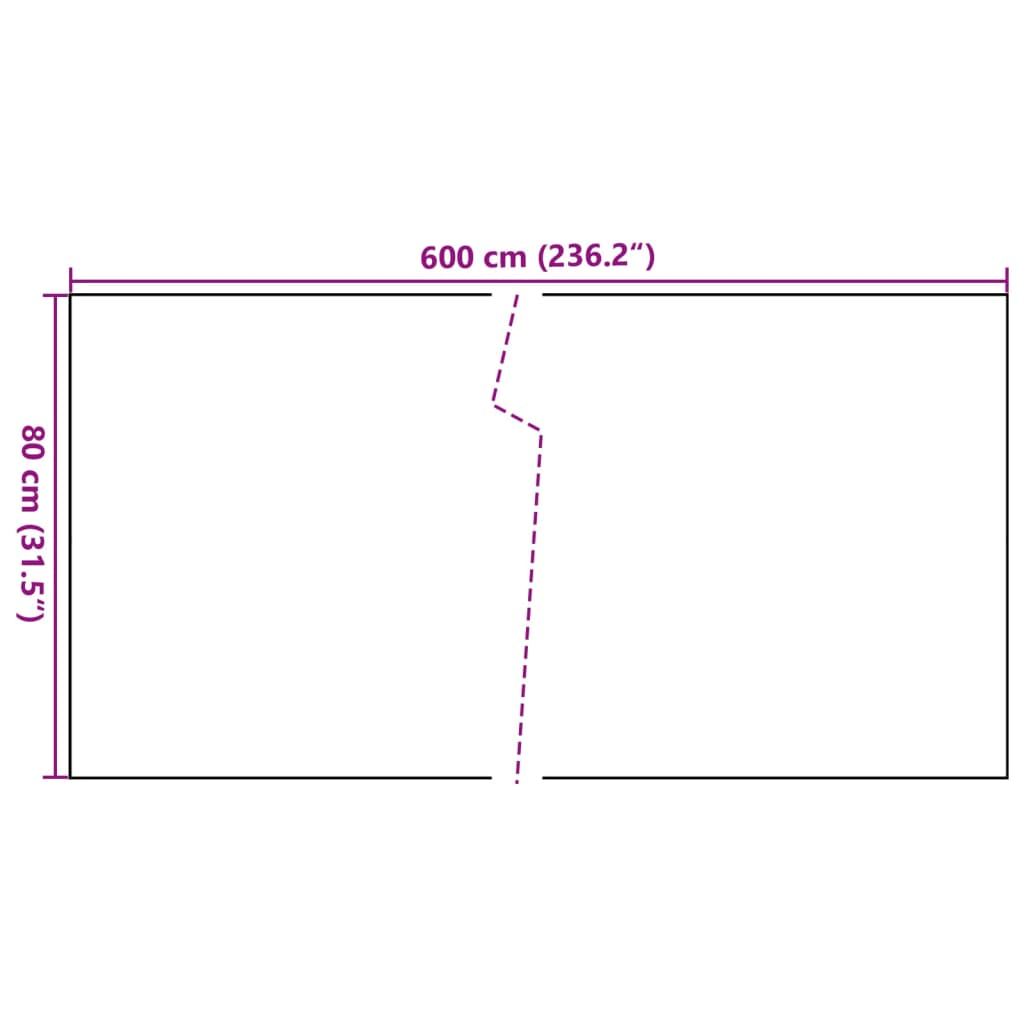 Balkonscherm 600x80 cm poly rattan antracietkleurig