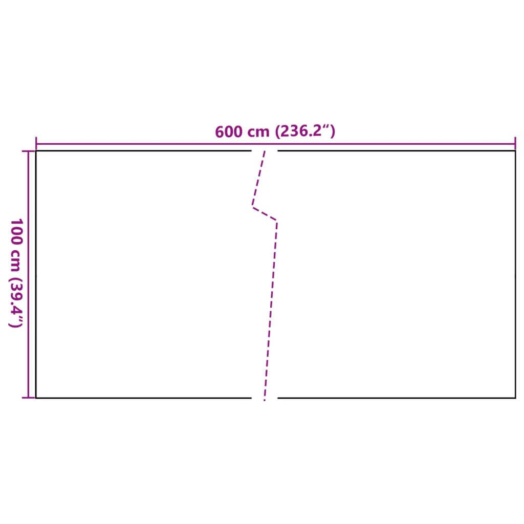 Balkonscherm 600x100 cm poly rattan antracietkleurig