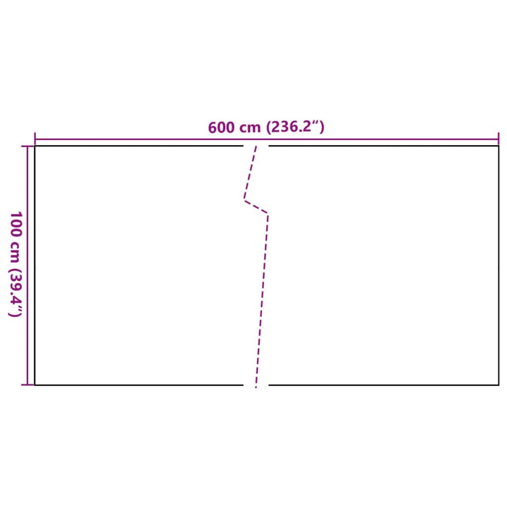 Balkonscherm 600x100 cm poly rattan antracietkleurig