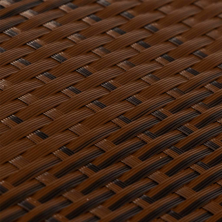 Balkonscherm 300x90 cm poly rattan bruin en zwart