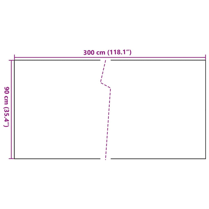 Balkonscherm 300x90 cm poly rattan bruin en zwart