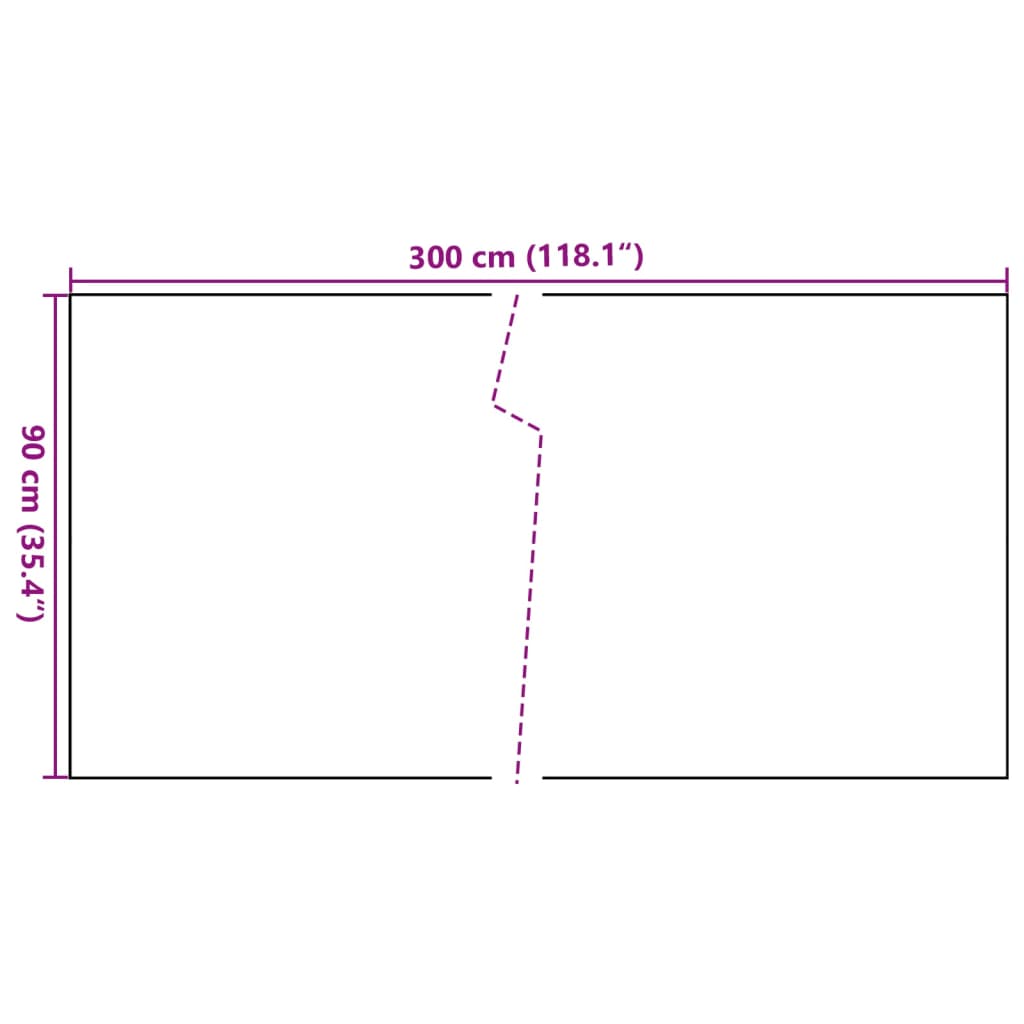 Balkonscherm 300x90 cm poly rattan bruin en zwart