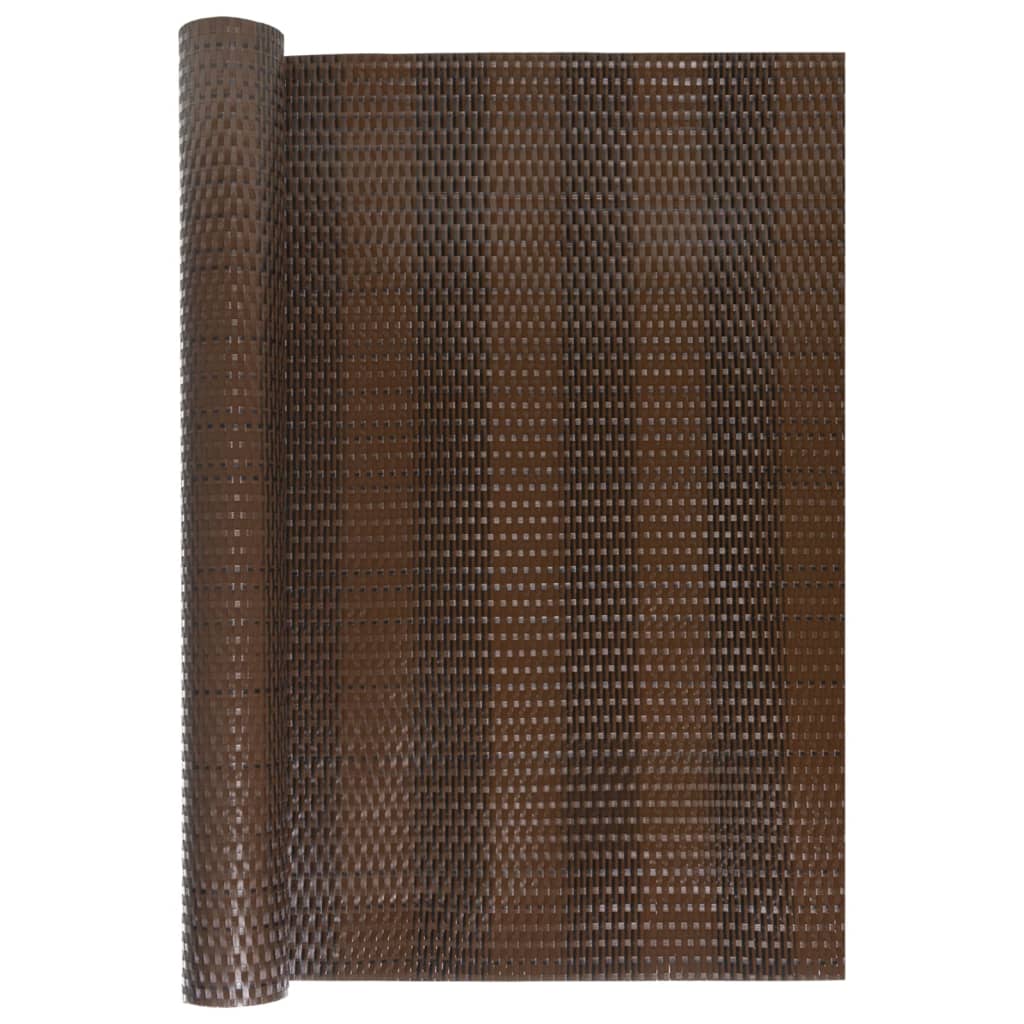 Balkonscherm 300x100 cm poly rattan bruin en zwart