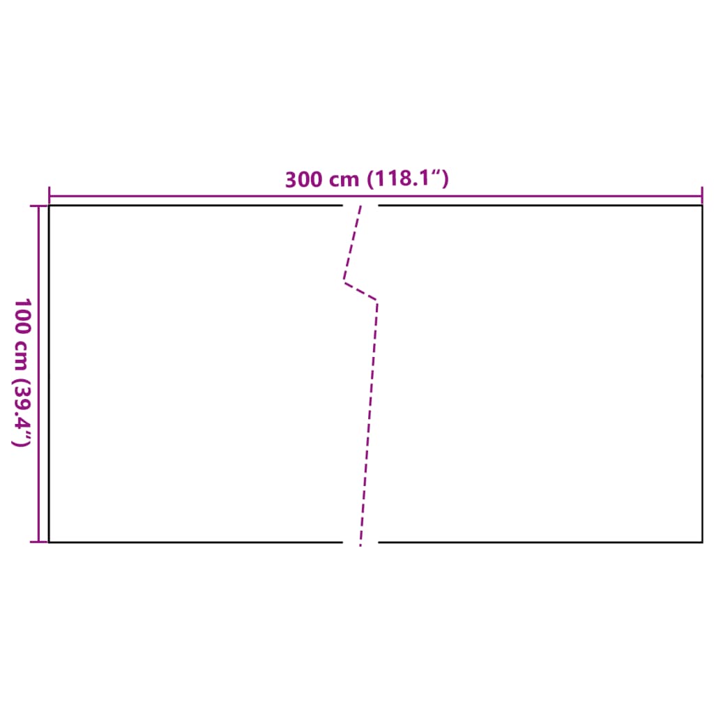 Balkonscherm 300x100 cm poly rattan bruin en zwart