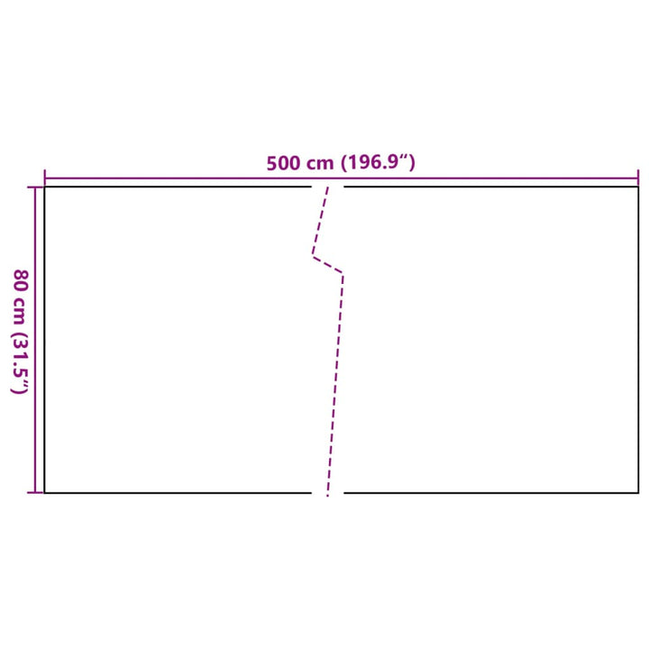 Balkonscherm 500x80 cm poly rattan bruin en zwart