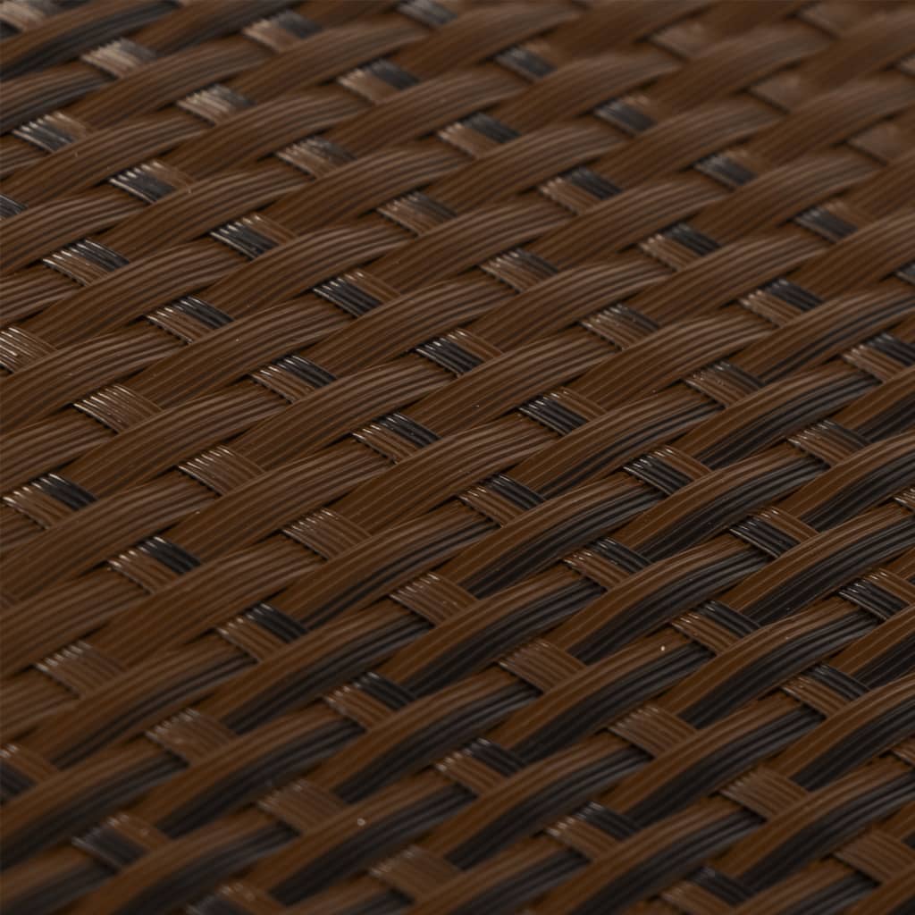 Balkonscherm 500x100 cm poly rattan bruin en zwart