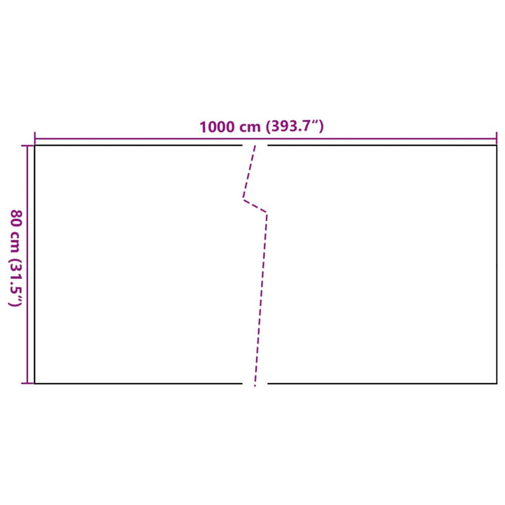 Balkonscherm 1000x80 cm poly rattan bruin en zwart