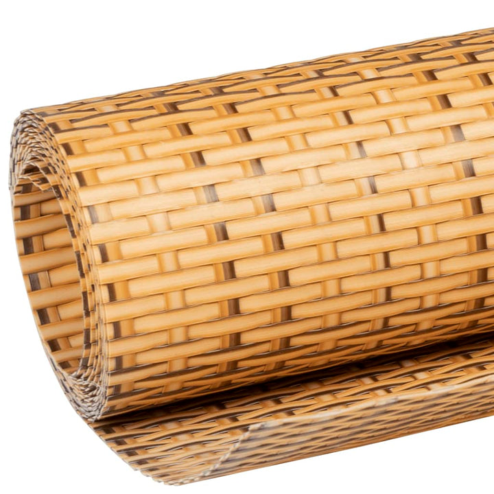 Balkonscherm 300x90 cm poly rattan lichtbruin