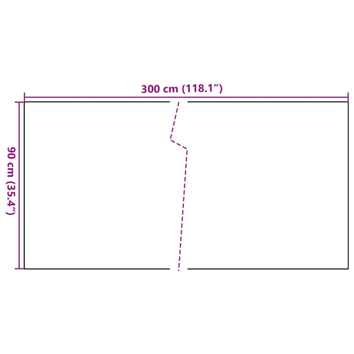 Balkonscherm 300x90 cm poly rattan lichtbruin