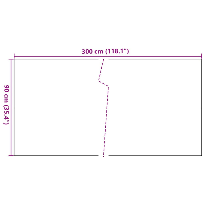 Balkonscherm 300x90 cm poly rattan lichtbruin