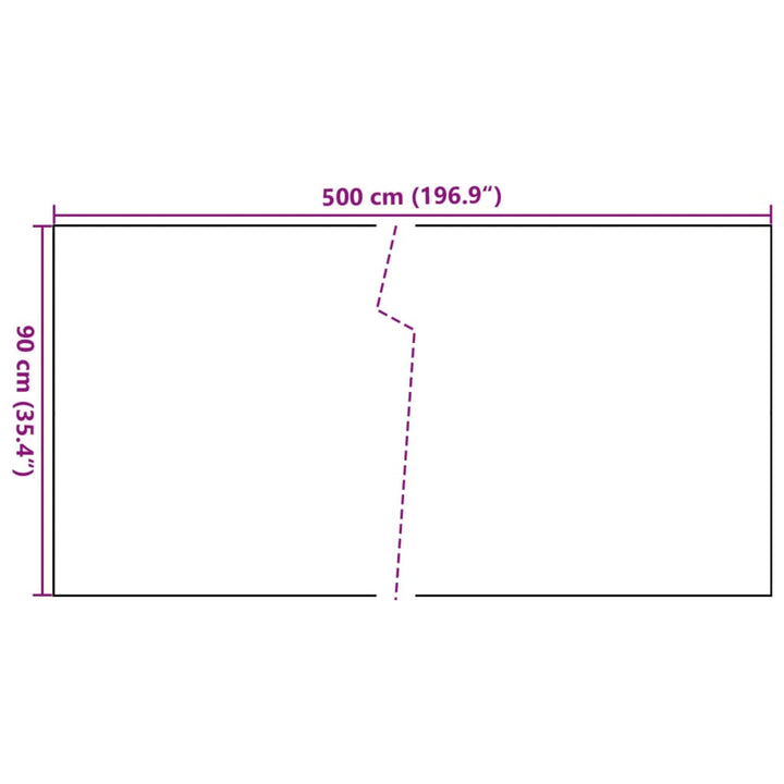 Balkonscherm 500x90 cm poly rattan lichtbruin