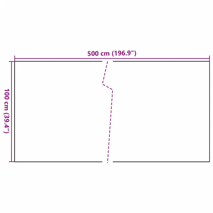 Balkonscherm 500x100 cm poly rattan lichtbruin