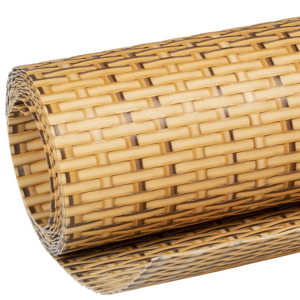 Balkonscherm 600x80 cm poly rattan lichtbruin