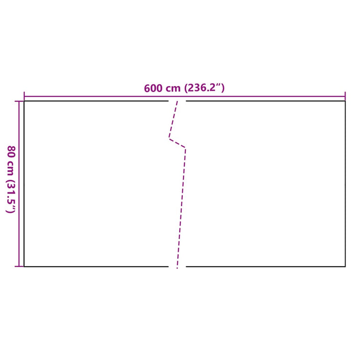 Balkonscherm 600x80 cm poly rattan lichtbruin