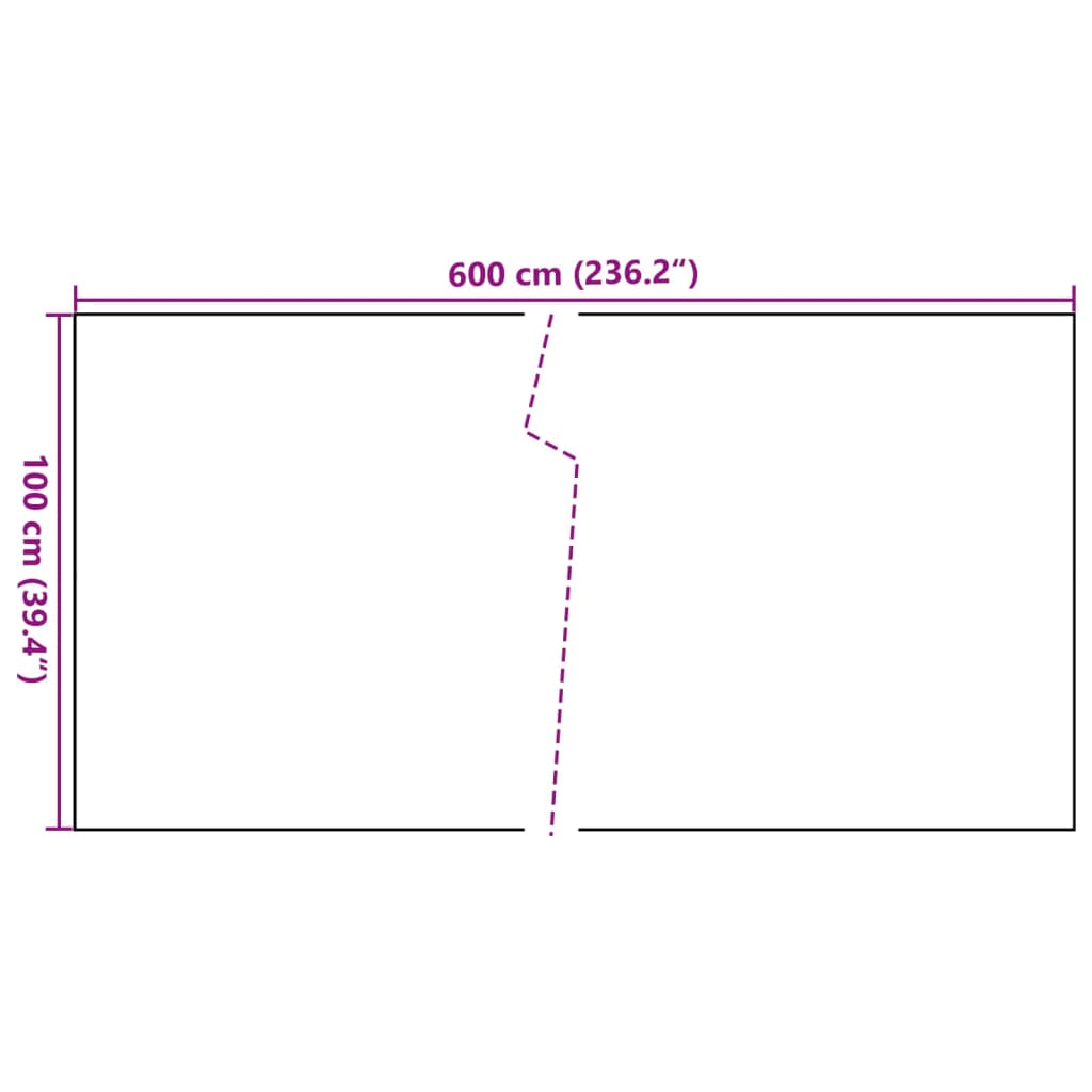 Balkonscherm 600x100 cm poly rattan lichtbruin