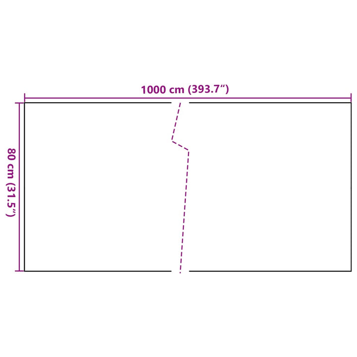 Balkonscherm 1000x80 cm poly rattan lichtbruin