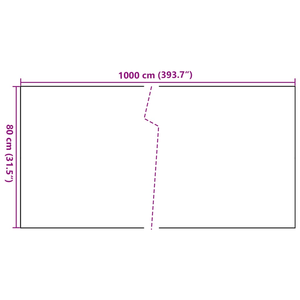 Balkonscherm 1000x80 cm poly rattan lichtbruin