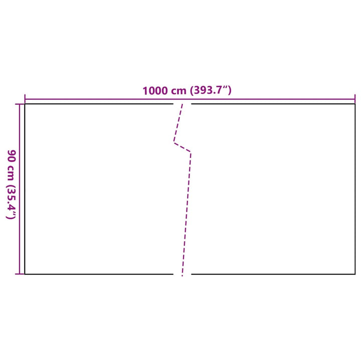 Balkonscherm 1000x90 cm poly rattan lichtbruin