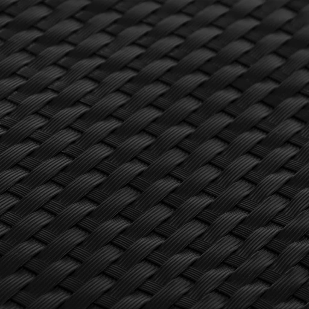 Balkonscherm 400x80 cm poly rattan zwart