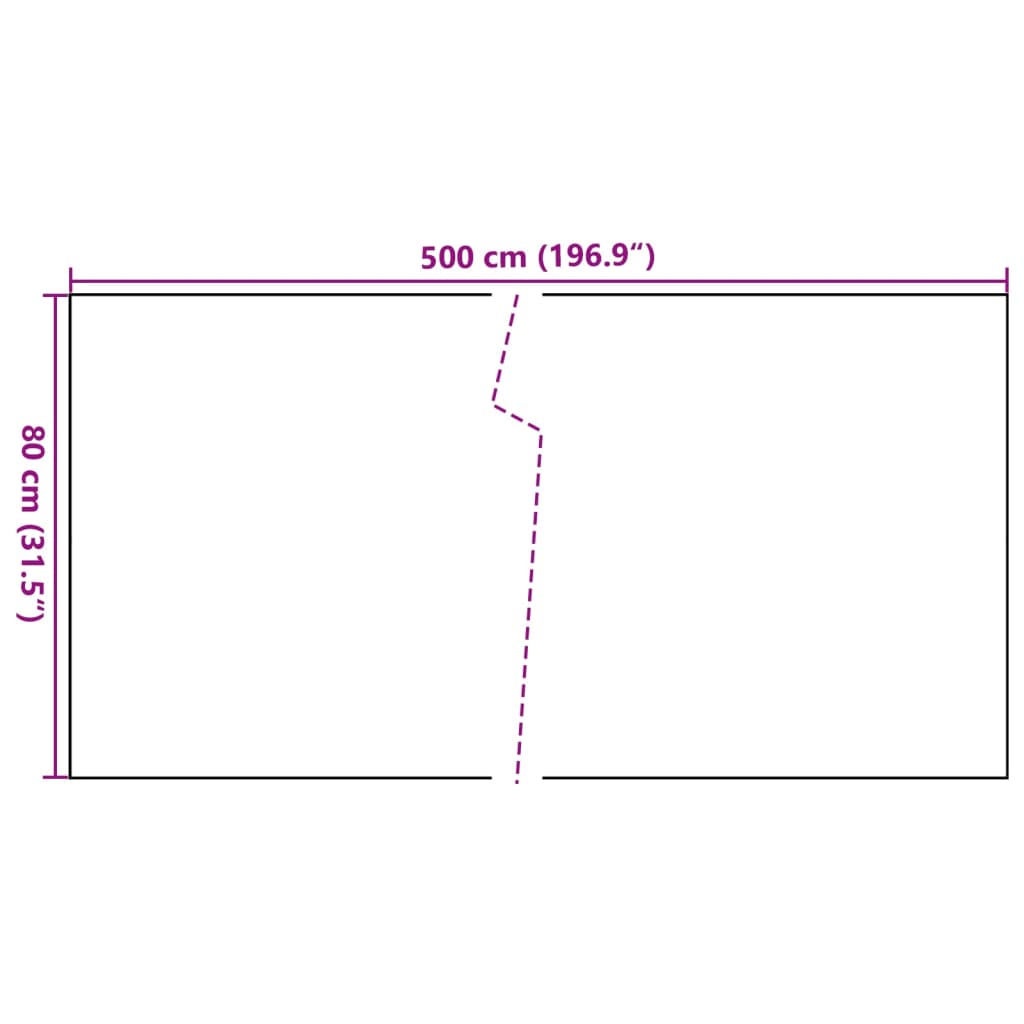 Balkonscherm 500x80 cm poly rattan zwart