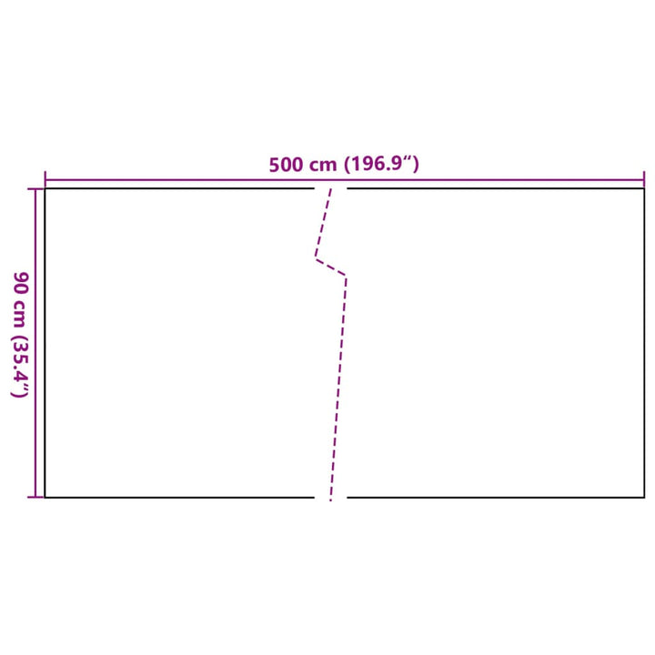 Balkonscherm 500x90 cm poly rattan zwart