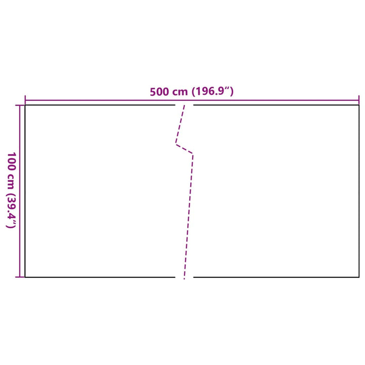 Balkonscherm 500x100 cm poly rattan zwart