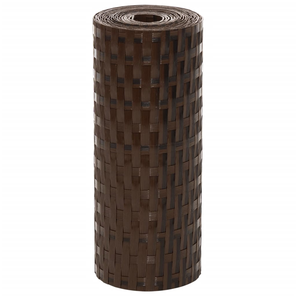 Balkonschermen 10 st 255x19 cm poly rattan bruin en zwart