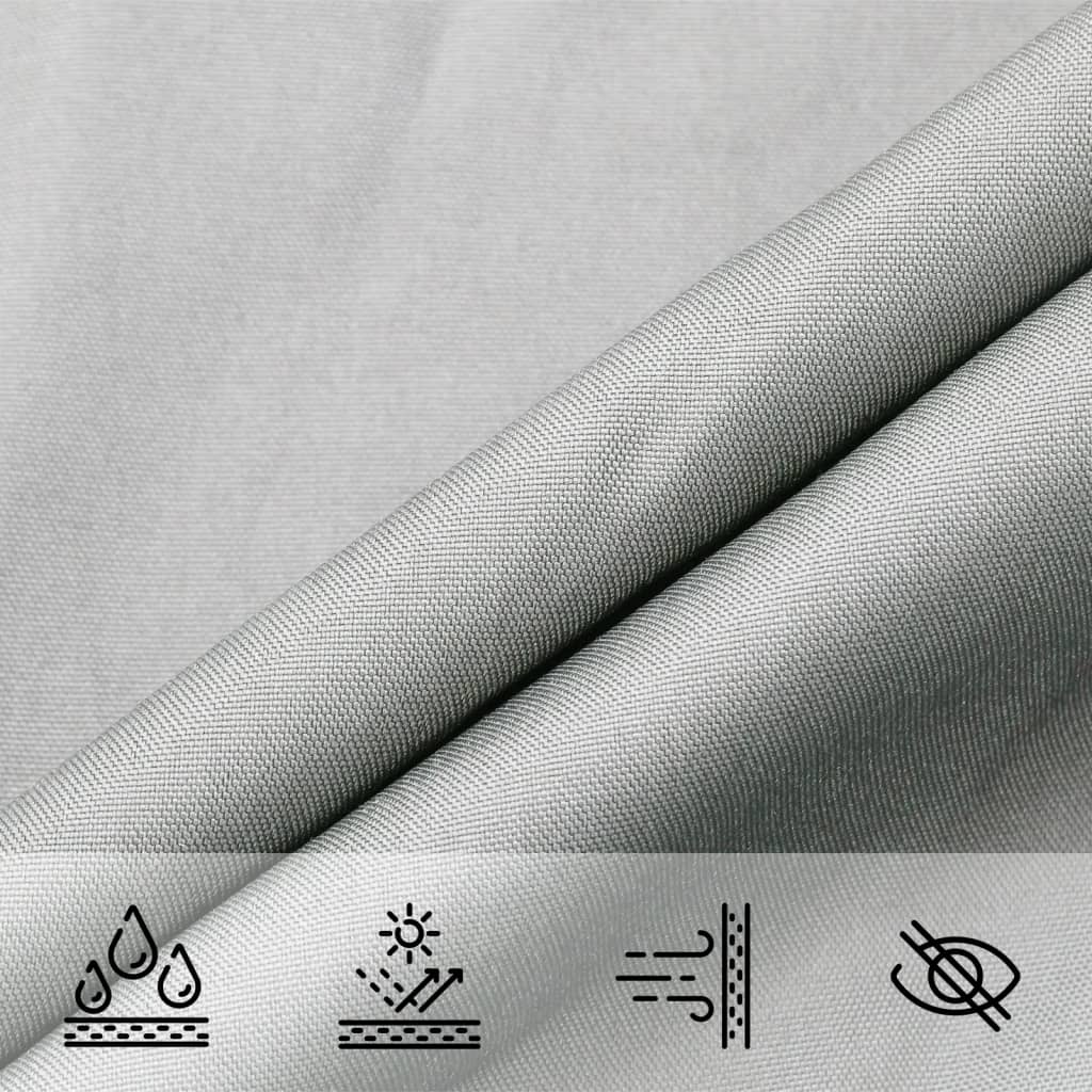 Zonnezeil 4x4 m 100% polyester oxford lichtgrijs