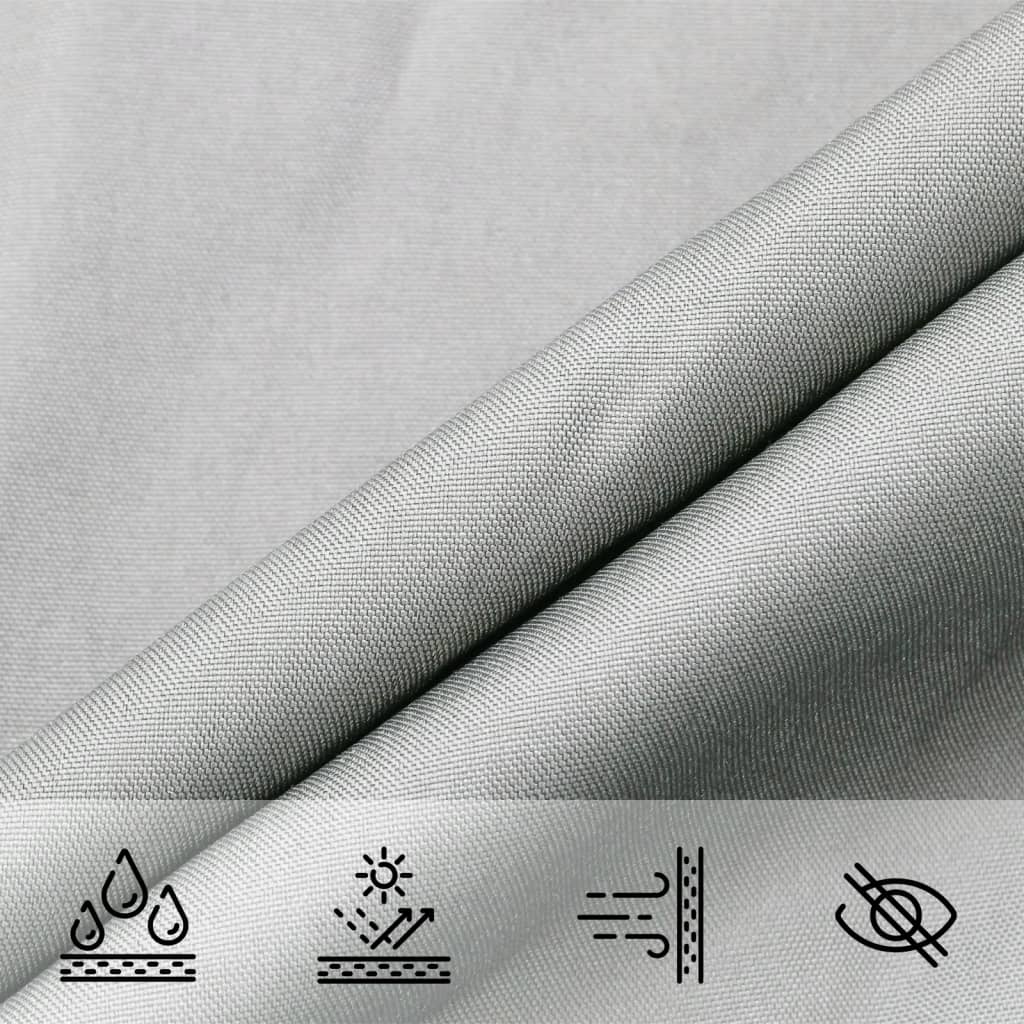 Zonnezeil 5x5 m 100% polyester oxford lichtgrijs
