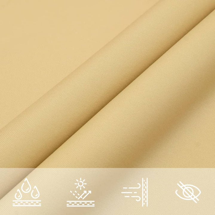 Zonnezeil 2x2 m 100% polyester oxford zandkleurig