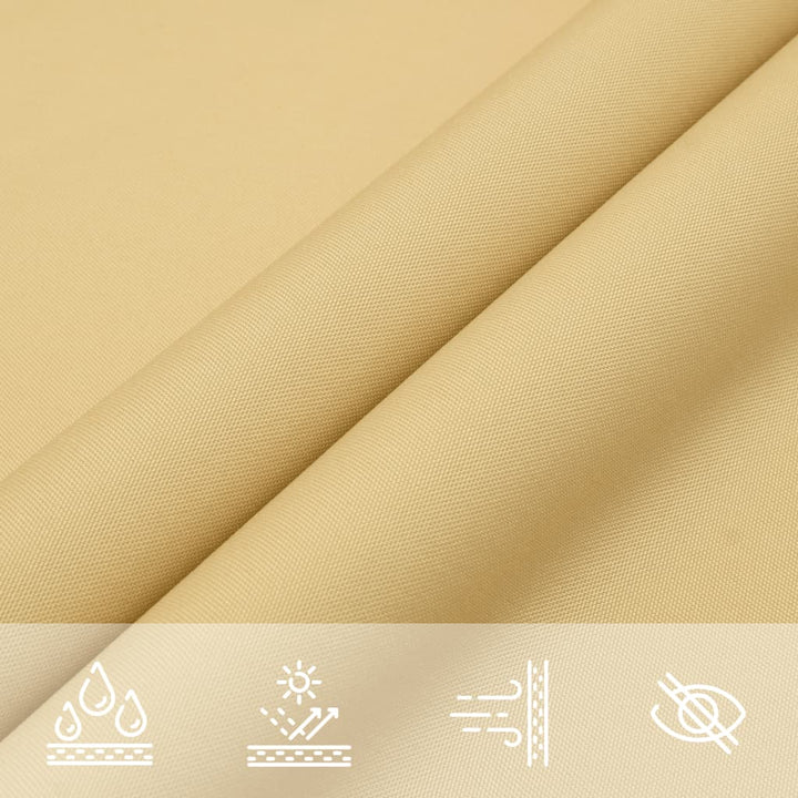 Zonnezeil 3,6x3,6 m 100% polyester oxford zandkleurig