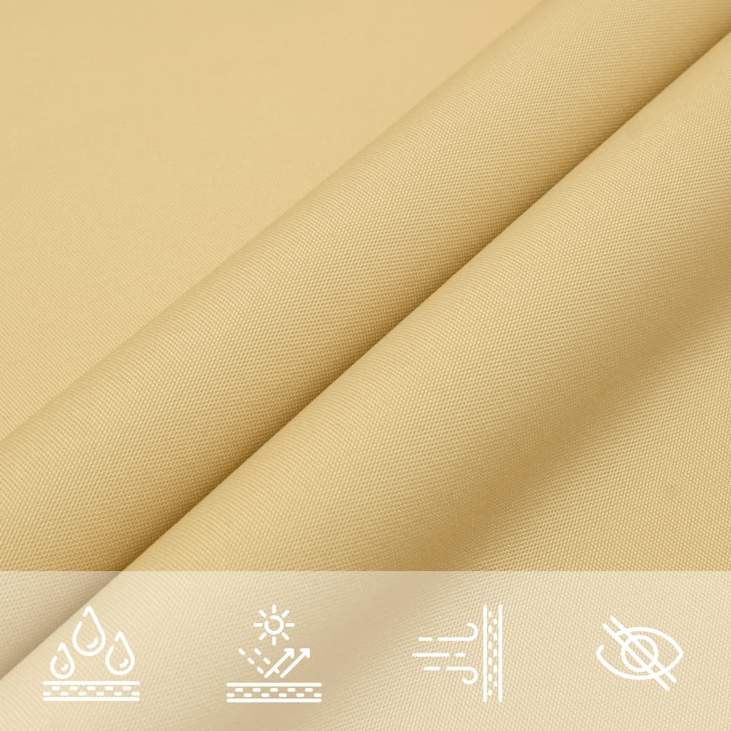 Zonnezeil 6x6 m 100% polyester oxford zandkleurig