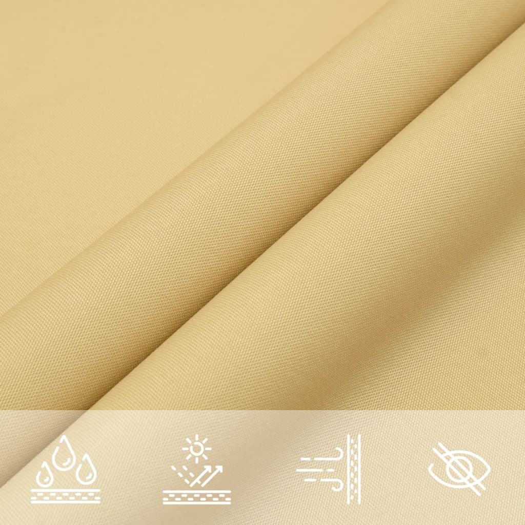 Zonnezeil 8x6 m 100% polyester oxford zandkleurig