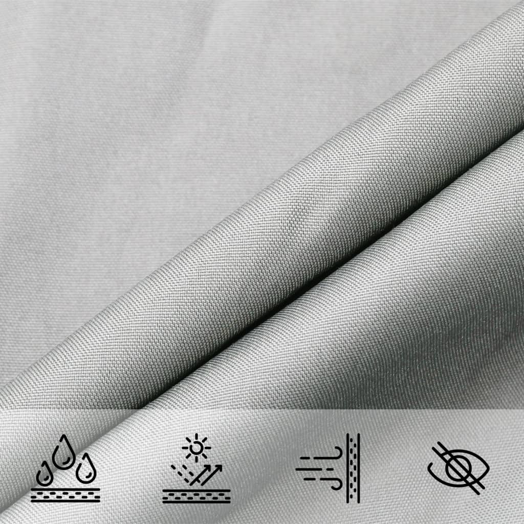 Zonnezeil 3,5x3,5x4,9 m 100% polyester oxford lichtgrijs