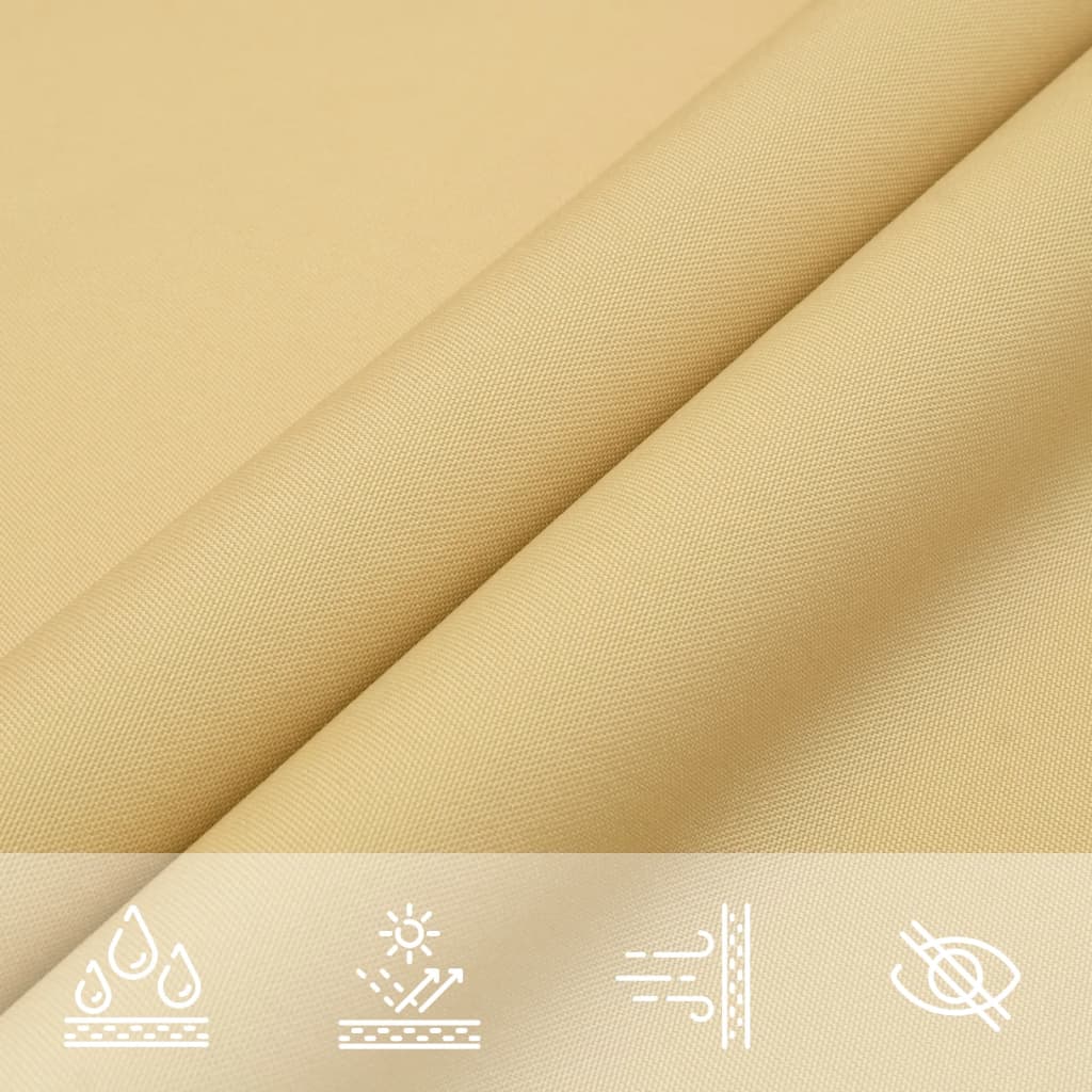 Zonnezeil 3,5x3,5x4,9 m 100% polyester oxford zandkleurig