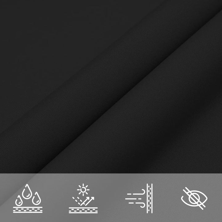 Zonnezeil 7x5x5 m 100% polyester oxford zwart