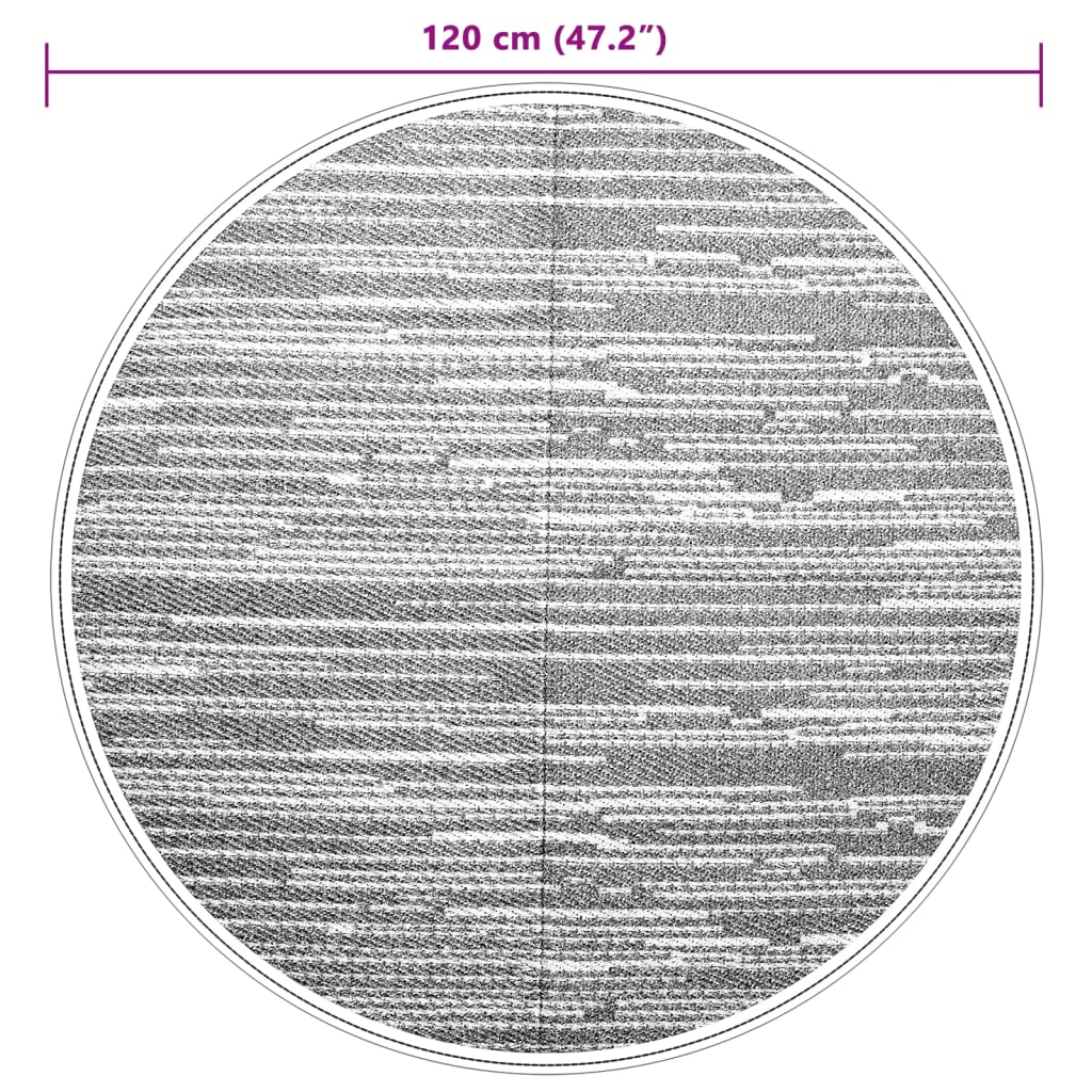 Buitenkleed ø120 cm polypropeen grijs