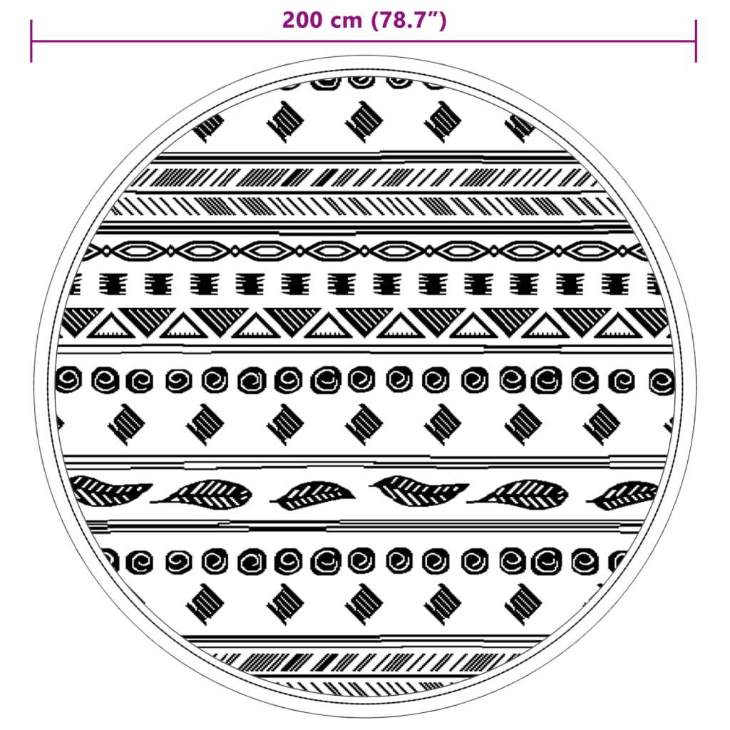 Buitenkleed ø 200 cm polypropeen grijs