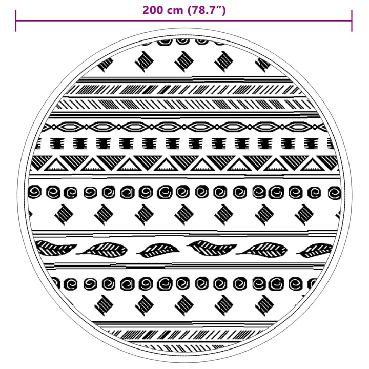 Buitenkleed ø 200 cm polypropeen grijs