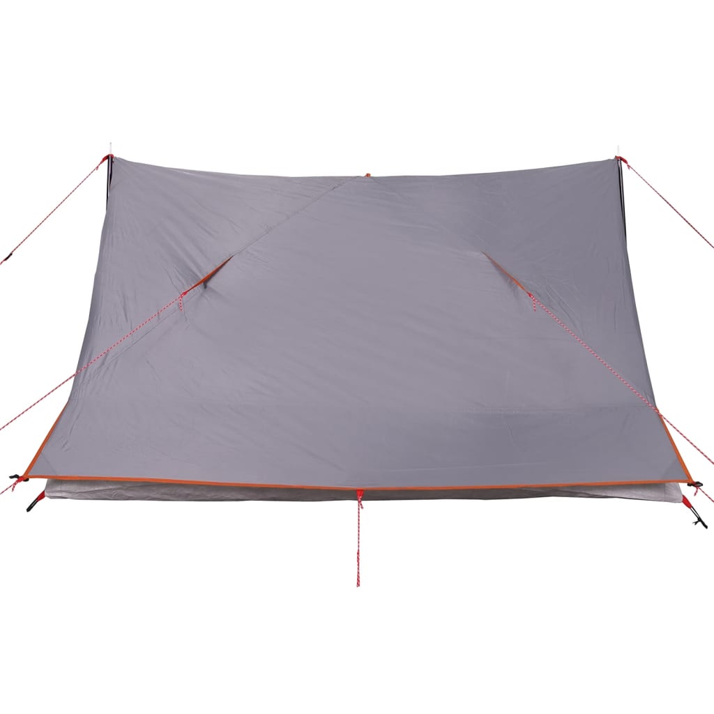 Tent 2-persoons waterdicht grijs en oranje