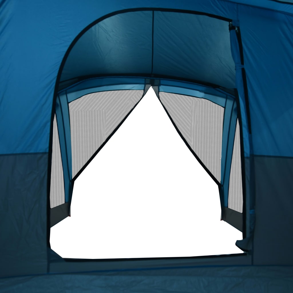 Tent met luifel 4-persoons waterdicht blauw