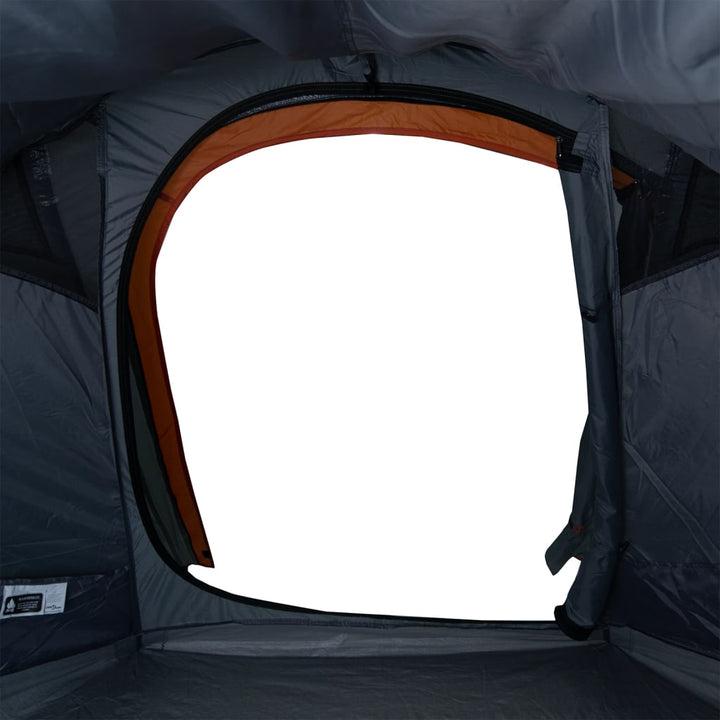 Tunneltent 2-persoons waterdicht grijs en oranje