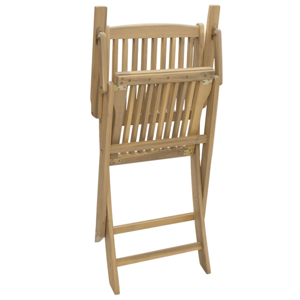 Tuinstoelen 2 st inklapbaar 58x54,5x90 cm massief acaciahout