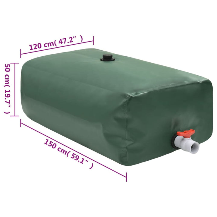 Watertank met kraan opvouwbaar 1000 L PVC